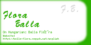 flora balla business card